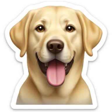 Yellow lab with tongue out sticker