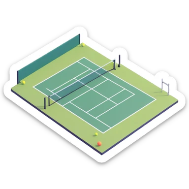 tennis court sticker