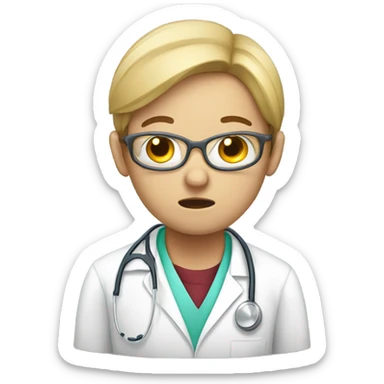 Medical student despairing sticker