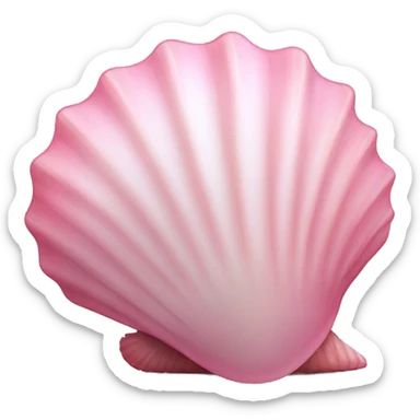Pink sea shell sticker
