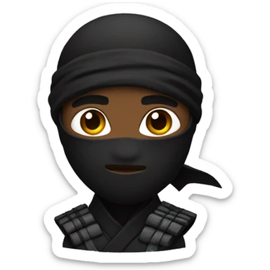 black ninja sticker