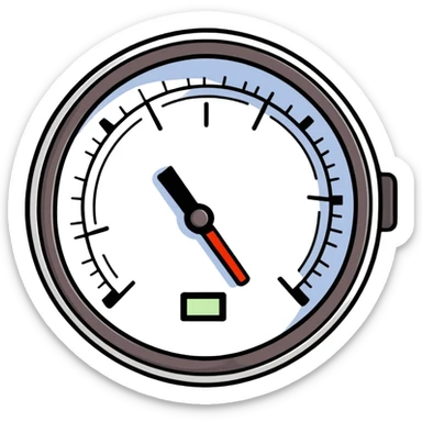 broken pressure gauge sticker