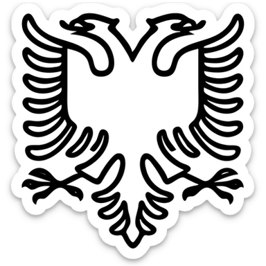 albanian eagle, graphic, flat, simple, no text sticker