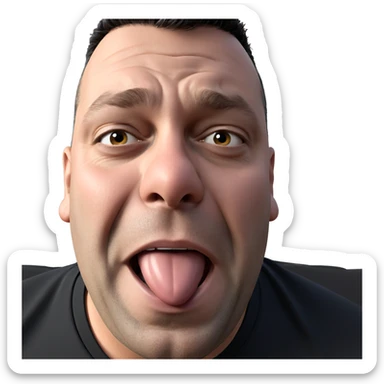 black shirt portrait meme sticker