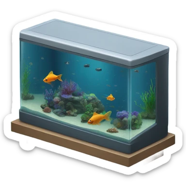 computer aquarium realistic sticker