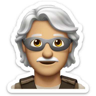 aemond targaryen a long silver haired man with an eye patch sticker
