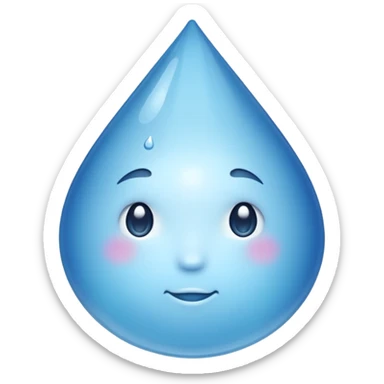 A black droplet  sticker