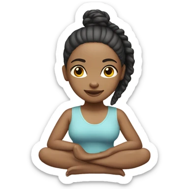 yoga girl light skin sticker