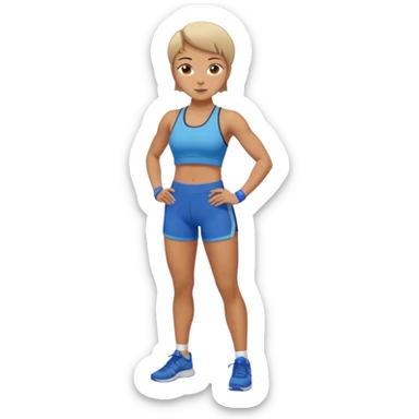 gym girl with short hair  sticker