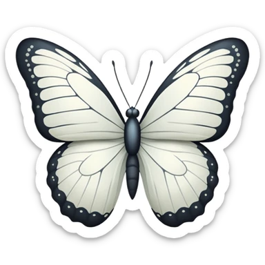 all White butterfly  sticker