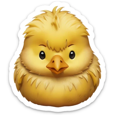 Cute yellow chick being sad sticker