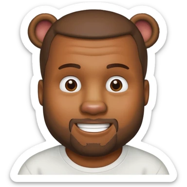 kanye west bear man sticker