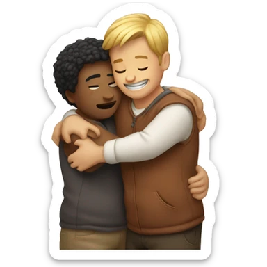 Hugging emoji sticker