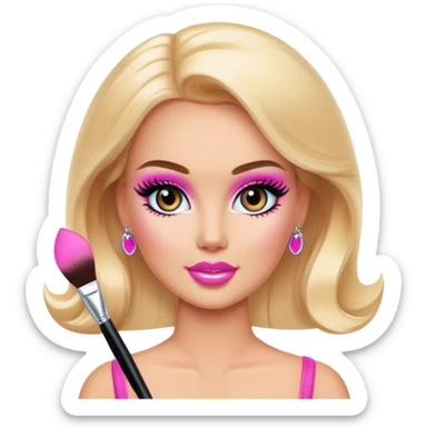 Makeup artist Barbie  sticker