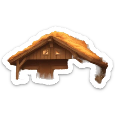 autumn cosy cabin sticker
