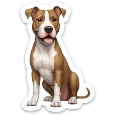 Dog-american-pit-bull-terrier-full-body sticker