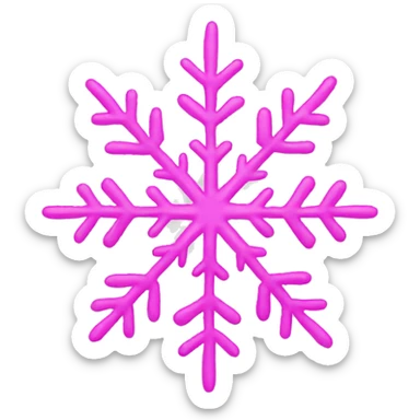 Pink snowflake  sticker