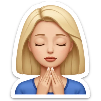 a woman taking dih sticker