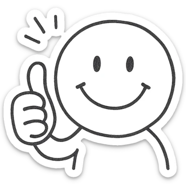 very simple motivational emoji, easy to redraw, hand-drawn look, no color sticker