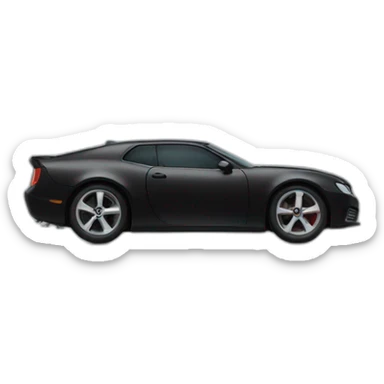 black car with big wheels sticker