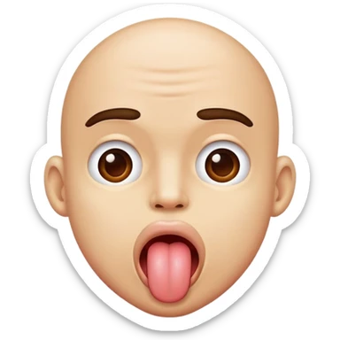 A man with there tongue sticking out  sticker