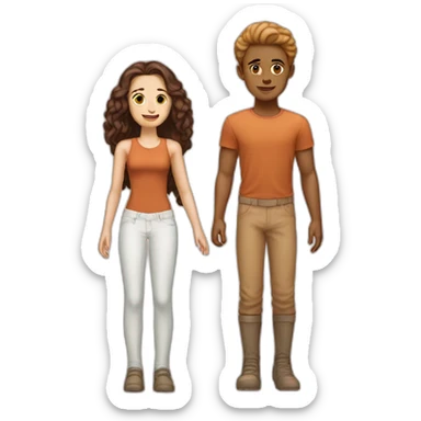 Couple on mars girl is pale boy is tan sticker