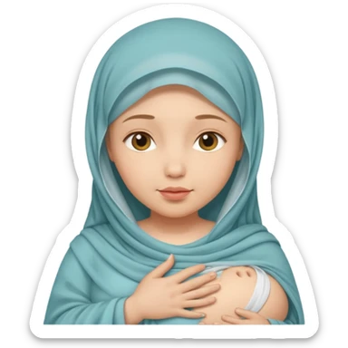 Une femme voilée enceinte sticker