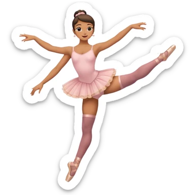 Ballet dancer in thigh highs sticker
