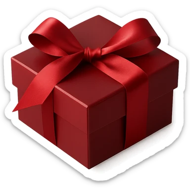 cartier red box, with ribbon, luxury gift packaging, no text sticker