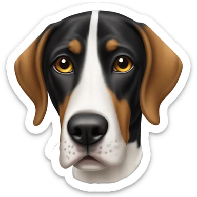 Treeing walker coon hound, black lab mix sticker
