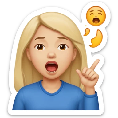 girl wake up sticker