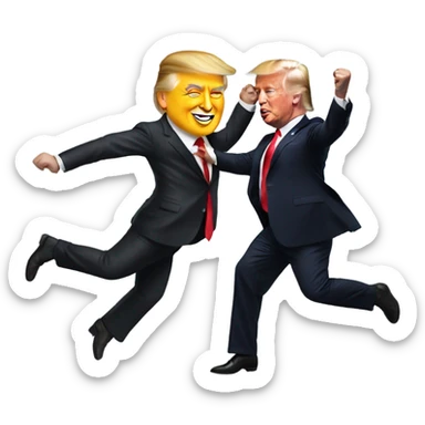 donald trump dancing with elon musk sticker