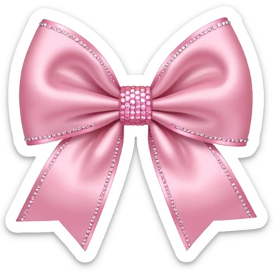 baby Pink bow with sparkles  sticker