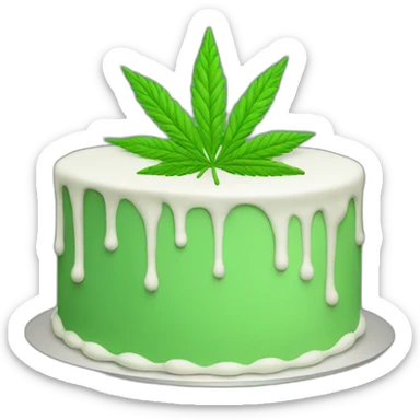 marijuana cake sticker
