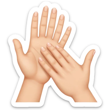 Two hands touching all finger tips sticker