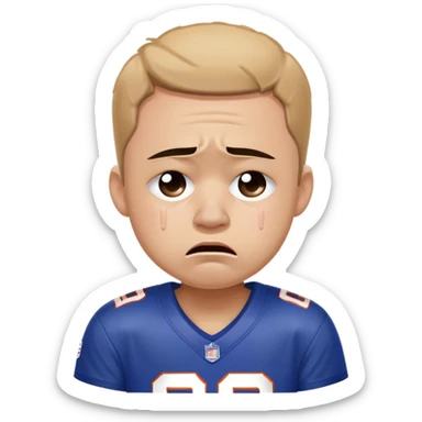 Crying sad NY giants fan sticker