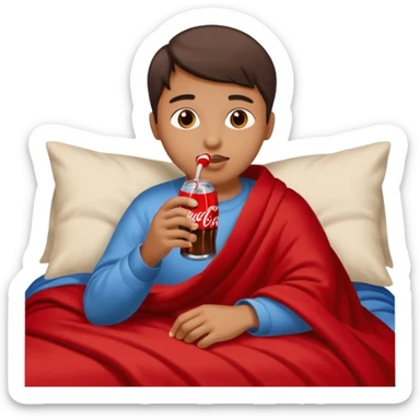 As una persona tomando coca el cama sticker
