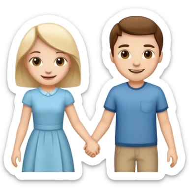 couple holding hands sticker