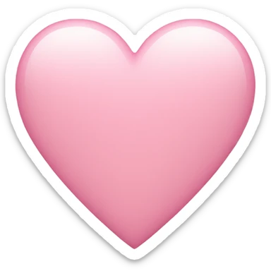 Soft pink heart sticker