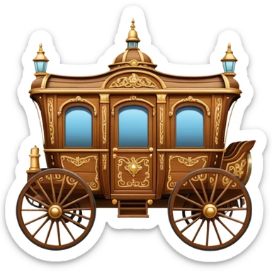 huge-horse-drawn-fancy-french-stagecoach-caravan sticker