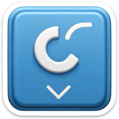 A blue box  and a white tick 0d sticker