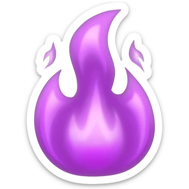 purple flame sticker