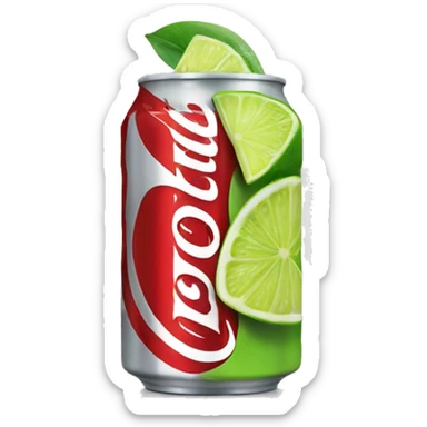 Diet Coke can with lime sticker
