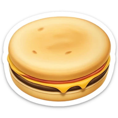 Colombian Arepa Cinematic Realistic Colombian Arepa Dish Emoji, depicted as a single, golden arepa with a crisp exterior and soft interior, rendered with lifelike textures and warm, inviting lighting. sticker