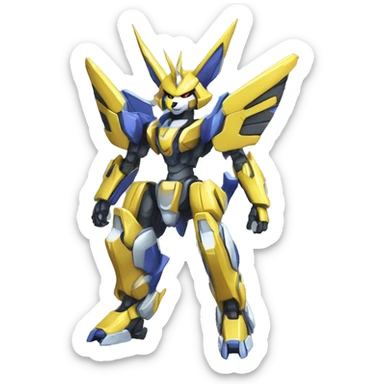 Renamon-Zeraora-Metabee-Medabot-Mecha full body sticker