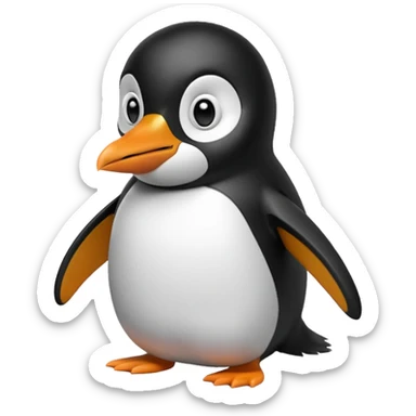 mind blown penguin sticker