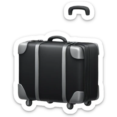 black trolley bag sticker