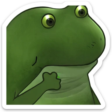 married frogs, frog couple sticker