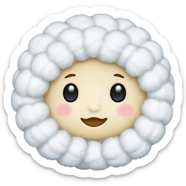 make up cotton sticker