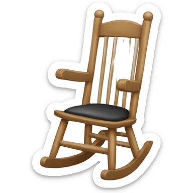 a rock seat a rocker sticker